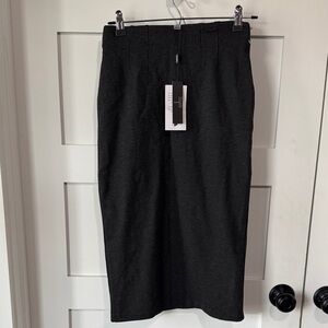 Tahari Charcoal Gray Pencil Skirt